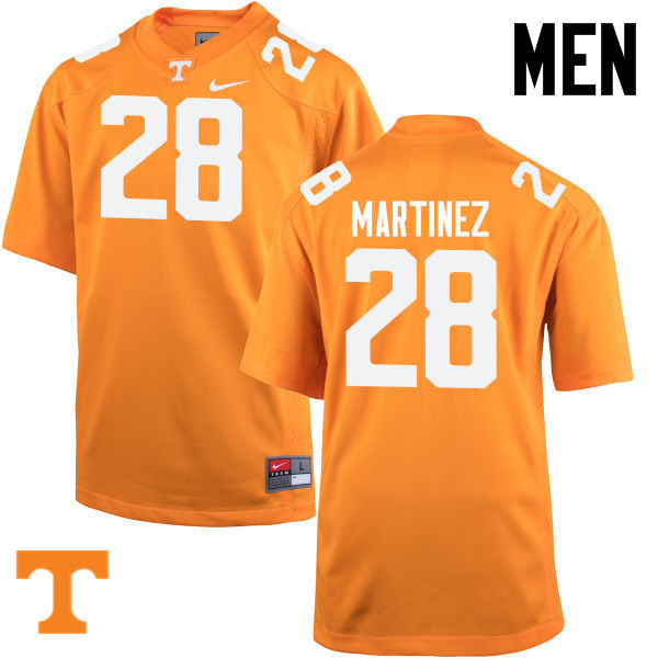 Men #28 Will Martinez Tennessee Volunteers College Football Jerseys-Orange